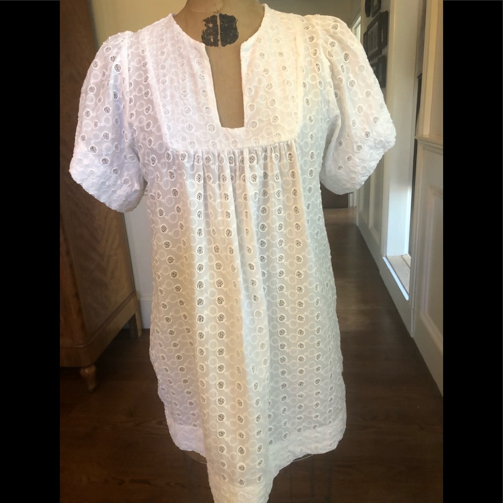 Fine garments by Bell eyelet shift w/ slip
